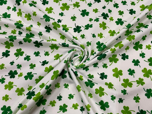 Clover DBP Print #390 Double Brushed Polyester Spandex Apparel Stretch Fabric 190 GSM 58"-60" Wide By The Yard