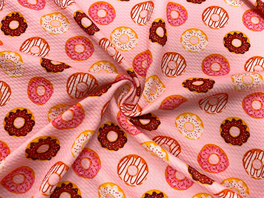 Donut Sprinkle Bullet Print #549 Ribbed Scuba Techno Double Knit 2-Way Stretch Poly Spandex Apparel Craft Fabric 58"-60" Wide BTY