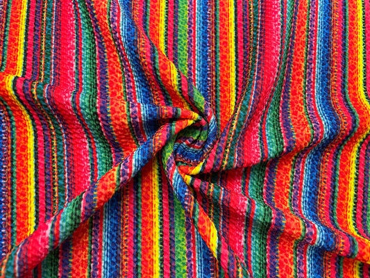 Leopard Serape Bullet Print #550 Ribbed Scuba Techno Double Knit 2-Way Stretch Poly Spandex Apparel Craft Fabric 58"-60" Wide BTY