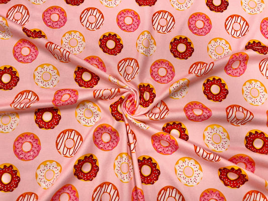 Donuts Sprinkles DBP Print #485 Double Brushed Polyester Spandex Apparel Stretch Fabric 190 GSM 58"-60" Wide By The Yard