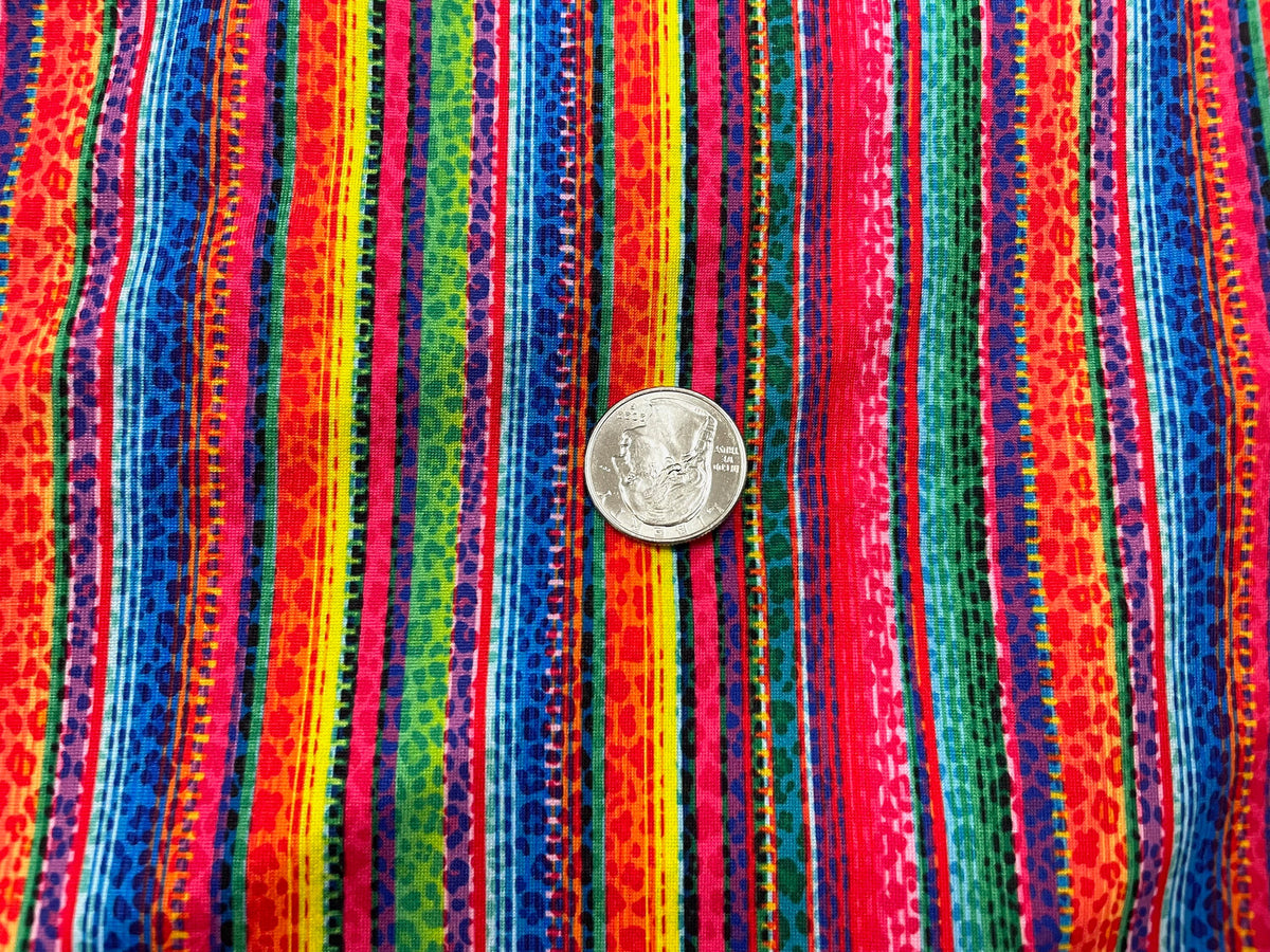 Leopard Serape DBP Print #496 Double Brushed Polyester Spandex Apparel Stretch Fabric 190 GSM 58"-60" Wide By The Yard