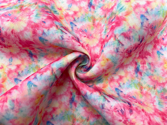 Tie-Dye Super Scuba Techno Print #16 Techno Double Knit 2-Way Stretch Fabric Poly Spandex Apparel Craft Fabric 58"-60" Wide By The Yard