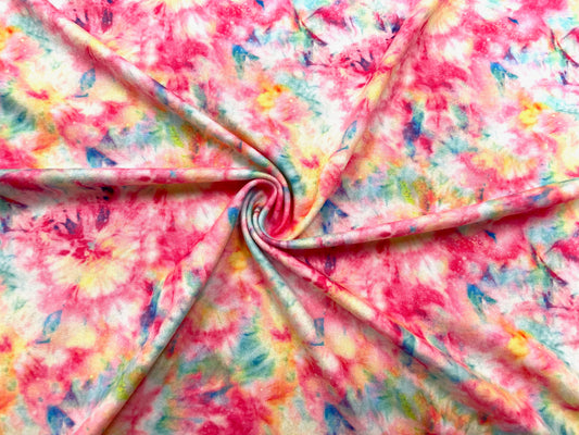 Tie Dye DBP Print #475 Double Brushed Polyester Spandex Apparel Stretch Fabric 190 GSM 58"-60" Wide By The Yard