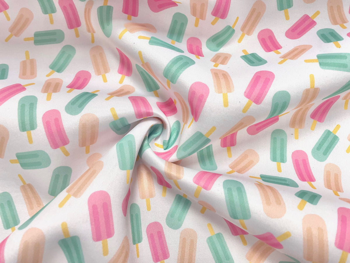 Popsicle Super Scuba Techno Print #42 Techno Double Knit 2-Way Stretch Fabric Poly Spandex Apparel Craft Fabric 58"-60" Wide By The Yard