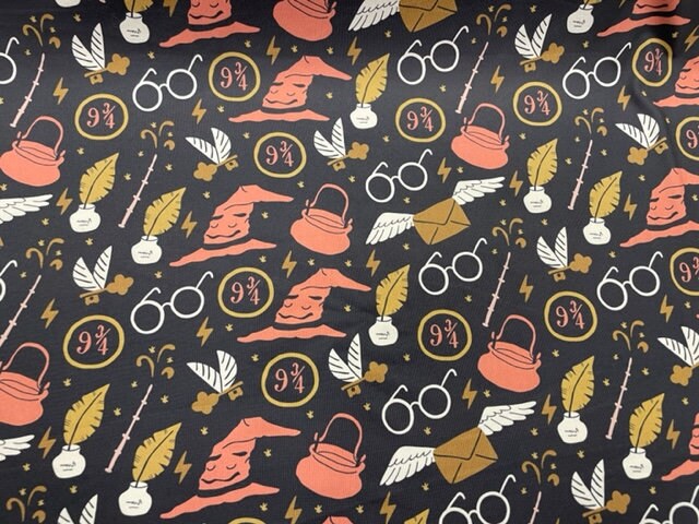 Wizard Magic DBP Print #603 Double Brushed Polyester Spandex Apparel Stretch Fabric 190 GSM 58"-60" Wide By The Yard