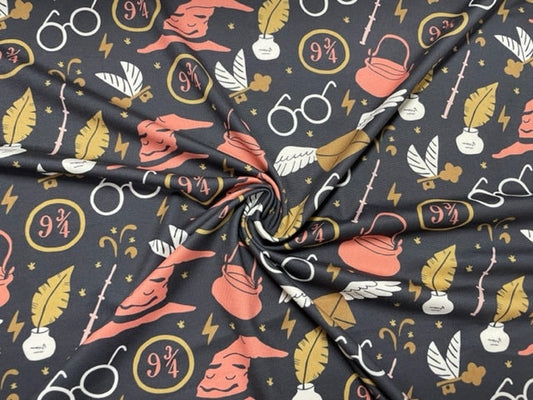Wizard Magic DBP Print #603 Double Brushed Polyester Spandex Apparel Stretch Fabric 190 GSM 58"-60" Wide By The Yard