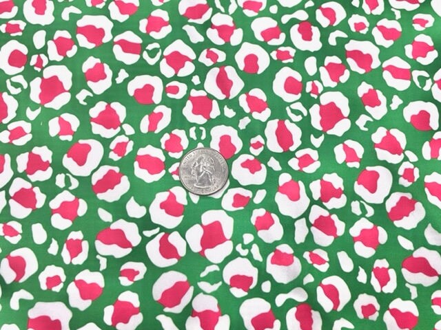 Leopard Christmas Xmas DBP Print #691 Double Brushed Polyester Spandex Apparel Stretch Fabric 190 GSM 58"-60" Wide By The Yard