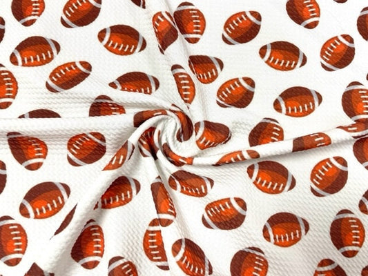 Football Bullet Print #613 Ribbed Scuba Techno Double Knit 2-Way Stretch Poly Spandex Apparel Craft Fabric 58"-60" Wide BTY