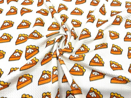 Pumpkin Pie Bullet Print #653 Ribbed Scuba Techno Double Knit 2-Way Stretch Poly Spandex Apparel Craft Fabric 58"-60" Wide BTY