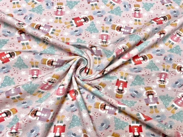 Brittany Frost Designs Nutcracker Cotton Spandex Print #117 230GSM Jersey Knit Stretch Exercise Apparel Fabric 58"-60" Wide By The Yard