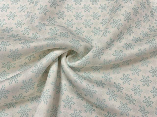 Brittany Frost Designs Snowflake Xmas Super Scuba Techno Print #198 Double Knit Stretch Fabric Poly Spandex Fabric 58"-60" Wide By The Yard