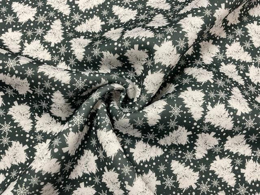 Brittany Frost Designs Xmas Tree Super Scuba Techno Print #203 Double Knit Stretch Fabric Poly Spandex Fabric 58"-60" Wide By The Yard