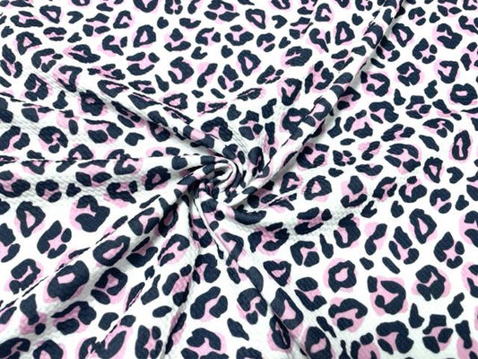 Neon Leopard Spot Bullet Print #873 Ribbed Scuba Techno Double Knit 2-Way Stretch Poly Spandex Apparel Craft Fabric 58"-60" Wide BTY