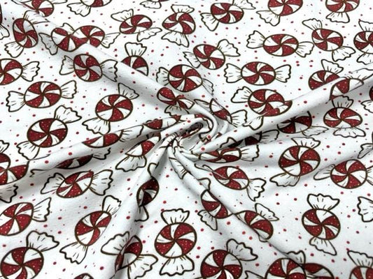 Brittany Frost Designs Mint Candy Cotton Spandex Print #144 230GSM Jersey Knit Stretch Exercise Apparel Fabric 58"-60" Wide By The Yard