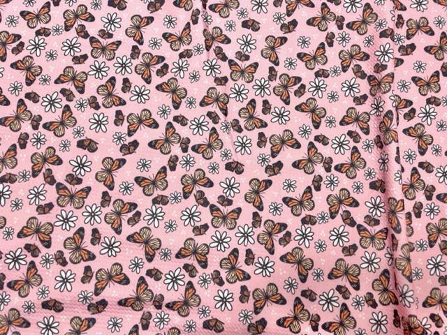 Brittany Frost Designs 90's Butterfly Bullet Print #879 Ribbed Scuba Double Knit Stretch Poly Spandex Apparel Craft Fabric 58"-60" Wide BTY
