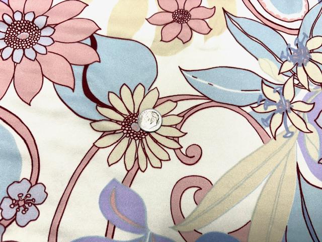 Pastel Floral Print DBP Print #962 Double Brushed Polyester Spandex Apparel Stretch Fabric 190 GSM 58"-60" Wide By The Yard