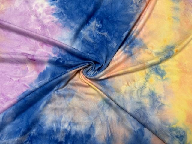 Tie-Dye Print DBP Print #982 Double Brushed Polyester Spandex Apparel Stretch Fabric 190 GSM 58"-60" Wide By The Yard