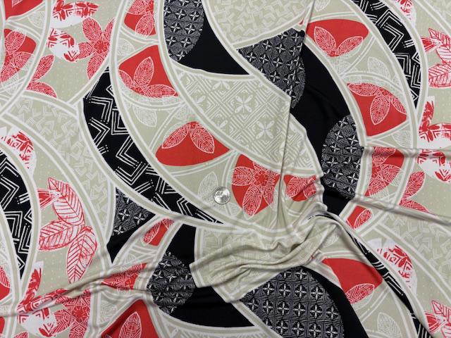 DTY Geometric Floral Print #12 Polyester Spandex Apparel Stretch Fabric 190 GSM 58"-60" Wide By The Yard