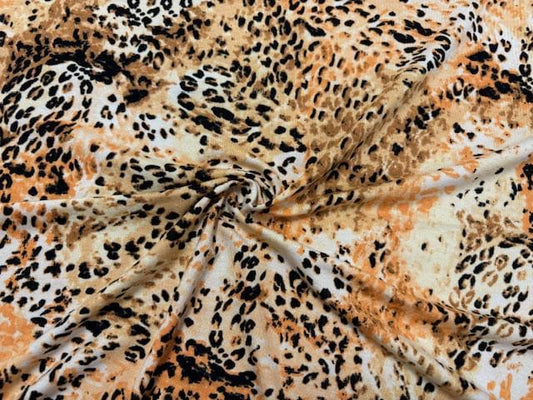 DTY Abstract Animal Spot Print #25 Polyester Spandex Apparel Stretch Fabric 190 GSM 58"-60" Wide By The Yard