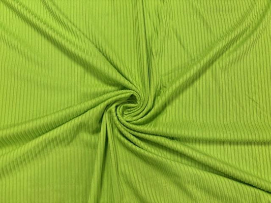 Green Apple DBP 4X2 Rib Knit #56 Double Brushed Polyester Spandex Stretch 190GSM Apparel Fabric 58"-60" Wide By The Yard