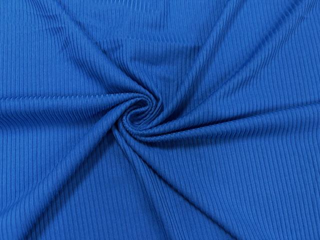 Ocean Blue DBP 4X2 Rib Knit #59 Double Brushed Polyester Spandex Stretch 190GSM Apparel Fabric 58"-60" Wide By The Yard