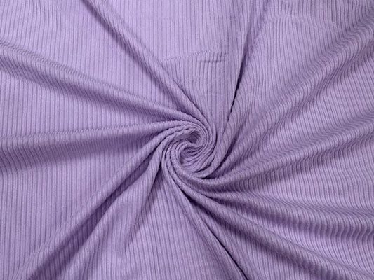 Lavender DBP 4X2 Rib Knit #64 Double Brushed Polyester Spandex Stretch 190GSM Apparel Fabric 58"-60" Wide By The Yard