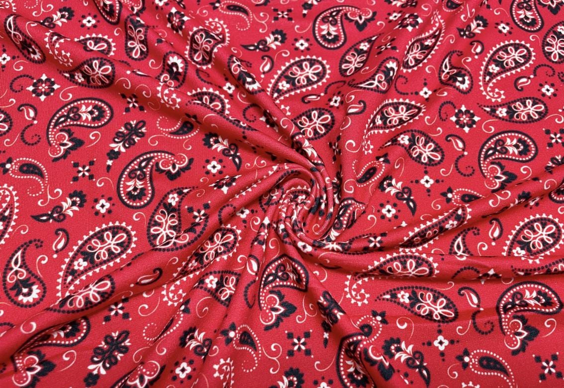 Swimwear Fabric Bandana Activewear Print #457 Polyester Spandex Stretch By The Yard
