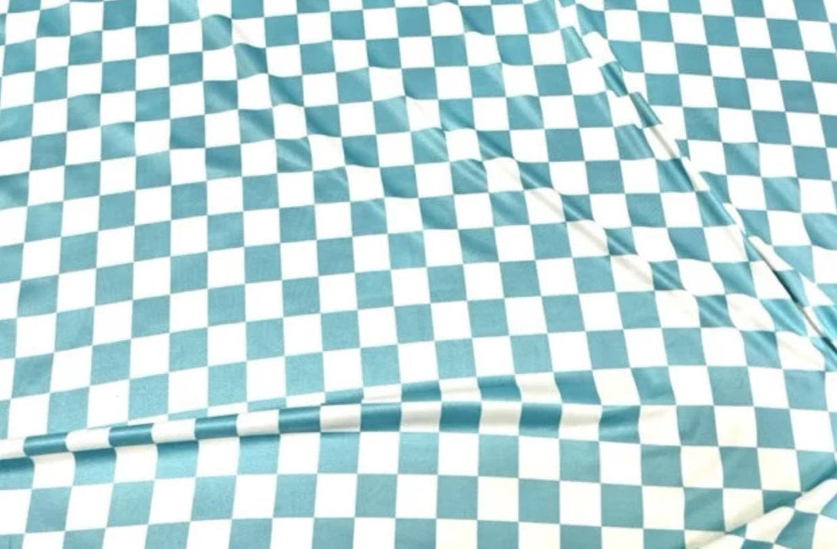 Swimwear Fabric Checkerboard Activewear Print #876 Polyester Spandex Stretch By The Yard