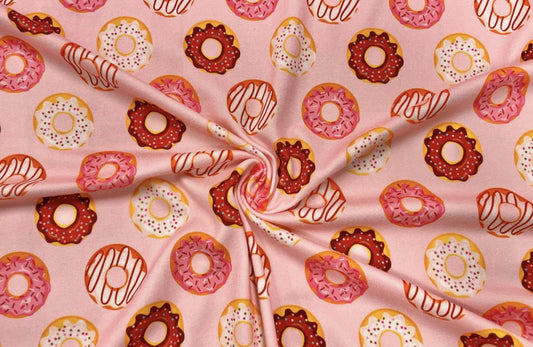 Swimwear Fabric Donuts Sprinkles Activewear Print #485 Polyester Spandex Stretch By The Yard