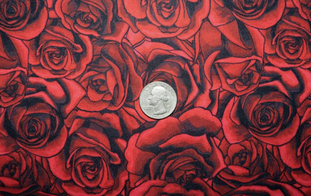 Swimwear Fabric Roses Activewear Print #03 Polyester Spandex Stretch By The Yard
