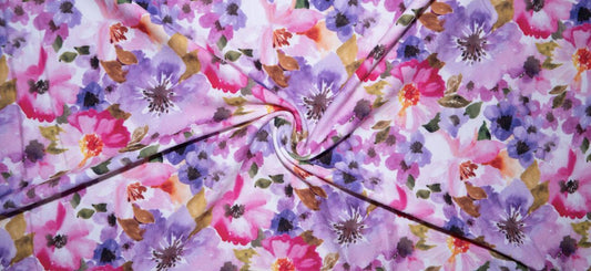 Swimwear Fabric Floral Activewear Print #203 Polyester Spandex Stretch By The Yard