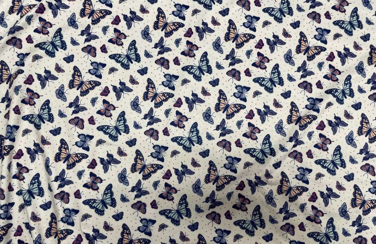 Swimwear Fabric Butterfly Activewear Print #229 Polyester Spandex Stretch By The Yard