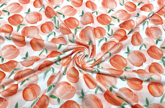 Swimwear Fabric Peaches Activewear Print #458 Polyester Spandex Stretch By The Yard