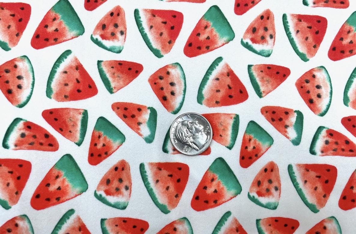Swimwear Fabric Watermelon Activewear Print #503 Polyester Spandex Stretch By The Yard