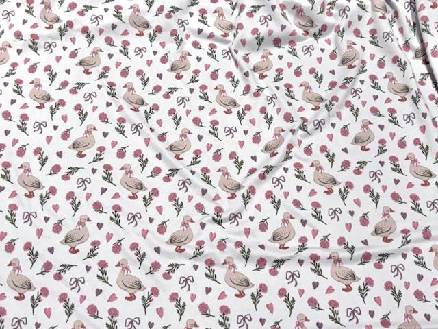 Swimwear Fabric Ducks Activewear Print #998 Polyester Spandex Stretch By The Yard