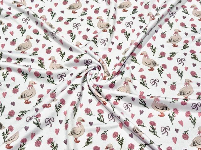 Swimwear Fabric Ducks Activewear Print #998 Polyester Spandex Stretch By The Yard