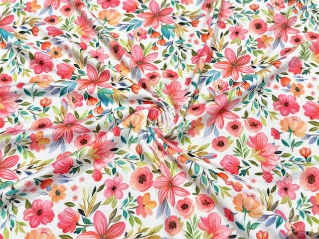 Swimwear Fabric Floral Activewear Print #993 Polyester Spandex Stretch By The Yard