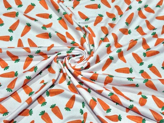 Swimwear Fabric Carrots Activewear Print #994 Polyester Spandex Stretch By The Yard