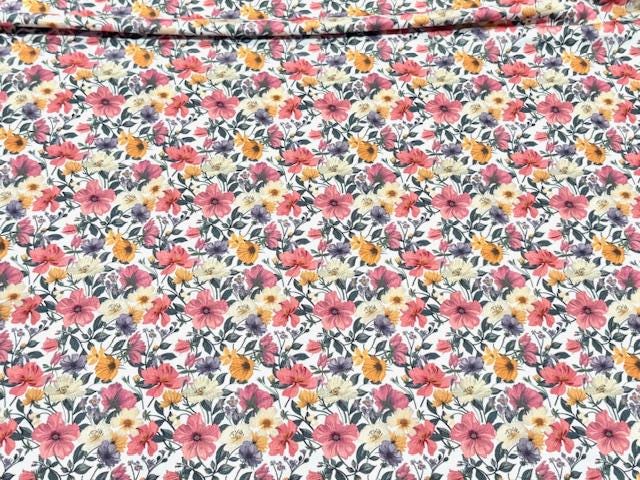 Swimwear Fabric Spring Floral Activewear Print #996 Polyester Spandex Stretch By The Yard