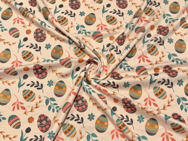 Swimwear Fabric Easter Egg Activewear Print #1004 Polyester Spandex Stretch By The Yard