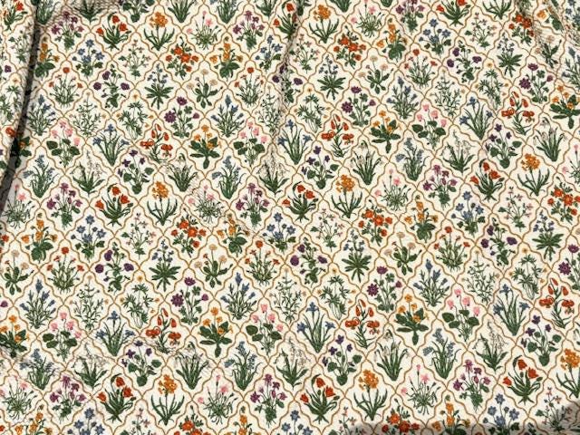 Trellis Floral Bullet Print #891 Ribbed Scuba Techno Double Knit 2-Way Stretch Poly Spandex Apparel Craft Fabric 58"-60" Wide BTY