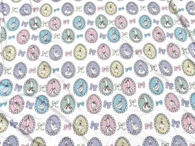 Duck Bow DBP Print #1007 Double Brushed Polyester Spandex Apparel Stretch Fabric 190 GSM 58"-60" Wide By The Yard