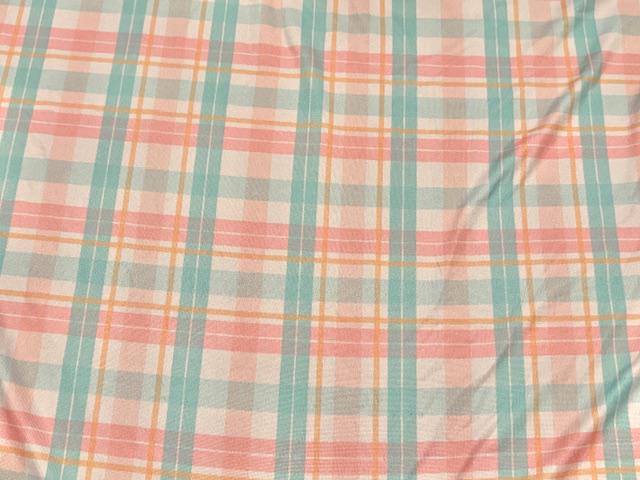 Spring Plaid DBP Print #1008 Double Brushed Polyester Spandex Apparel Stretch Fabric 190 GSM 58"-60" Wide By The Yard