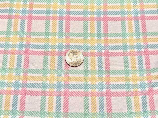 Swimwear Fabric Activewear Spring Plaid Print #1015 Polyester Spandex Stretch By The Yard