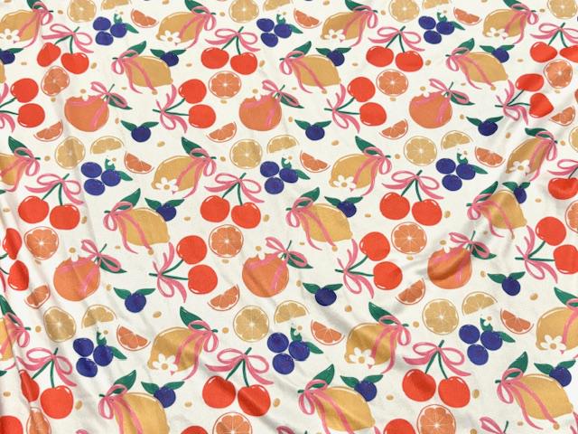 Swimwear Fabric Fruit Activewear Print #1047 Polyester Spandex Stretch By The Yard