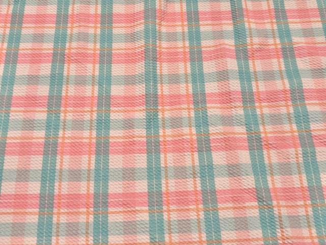Bullet Plaid Print #1008 Ribbed Scuba Techno Double Knit 2-Way Stretch Poly Spandex Apparel Craft Fabric 58"-60" Wide BTY