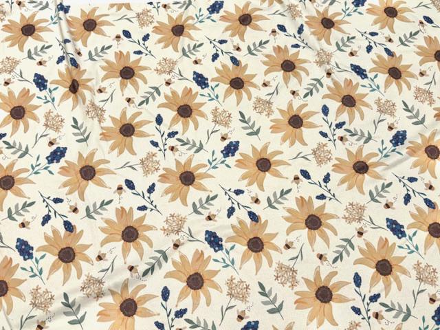 Swimwear Fabric Brittany Frost Designs Summer Flowers Activewear Print #1018 Polyester Spandex Stretch By The Yard