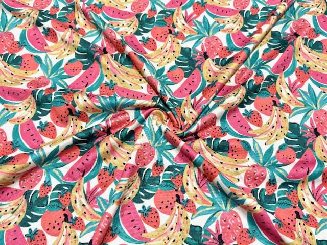 Swimwear Fabric Fruit Activewear Print #1051 Polyester Spandex Stretch By The Yard