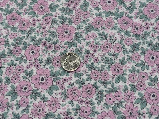 Bullet Floral Print #1013 Ribbed Scuba Techno Double Knit 2-Way Stretch Poly Spandex Apparel Craft Fabric 58"-60" Wide BTY