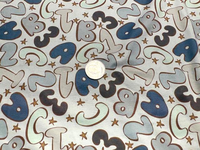 Swimwear Fabric Brittany Frost Designs ABCs Activewear Print #1071 Polyester Spandex Stretch By The Yard